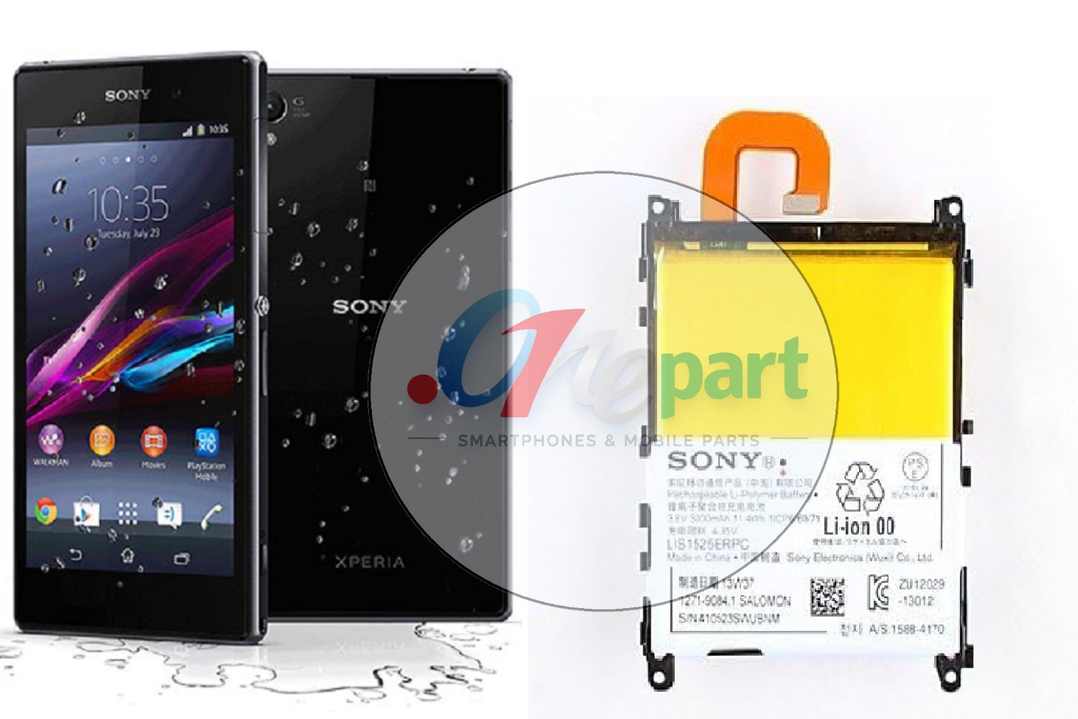 باتری سونی SONY Z1 اورجینال با گارانتی 6 ماهه (حتی بادکردگی) ارسال سریع از دات وان پارت