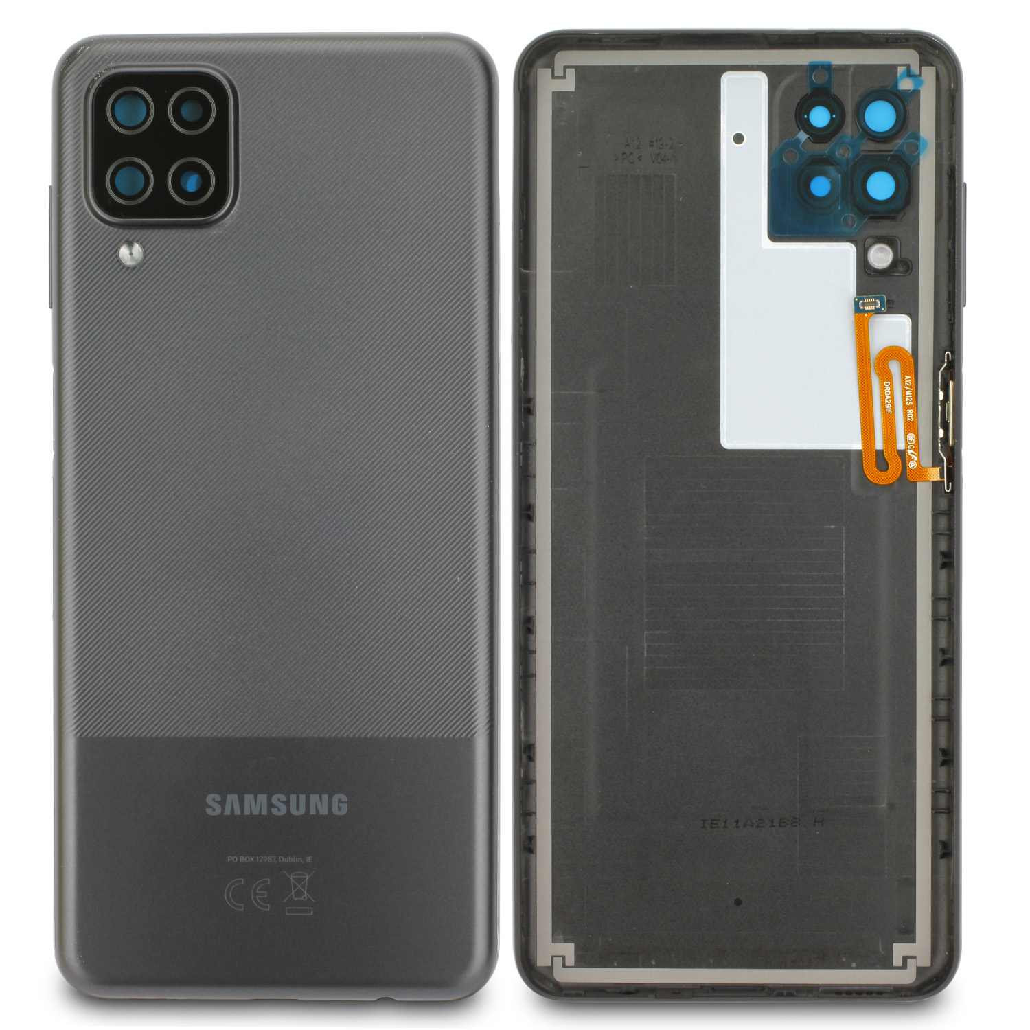 درب پشت سامسونگ Samsung A12 اصلی با شیشه لنز سرویس پک خرید از دات وان پارت کرج