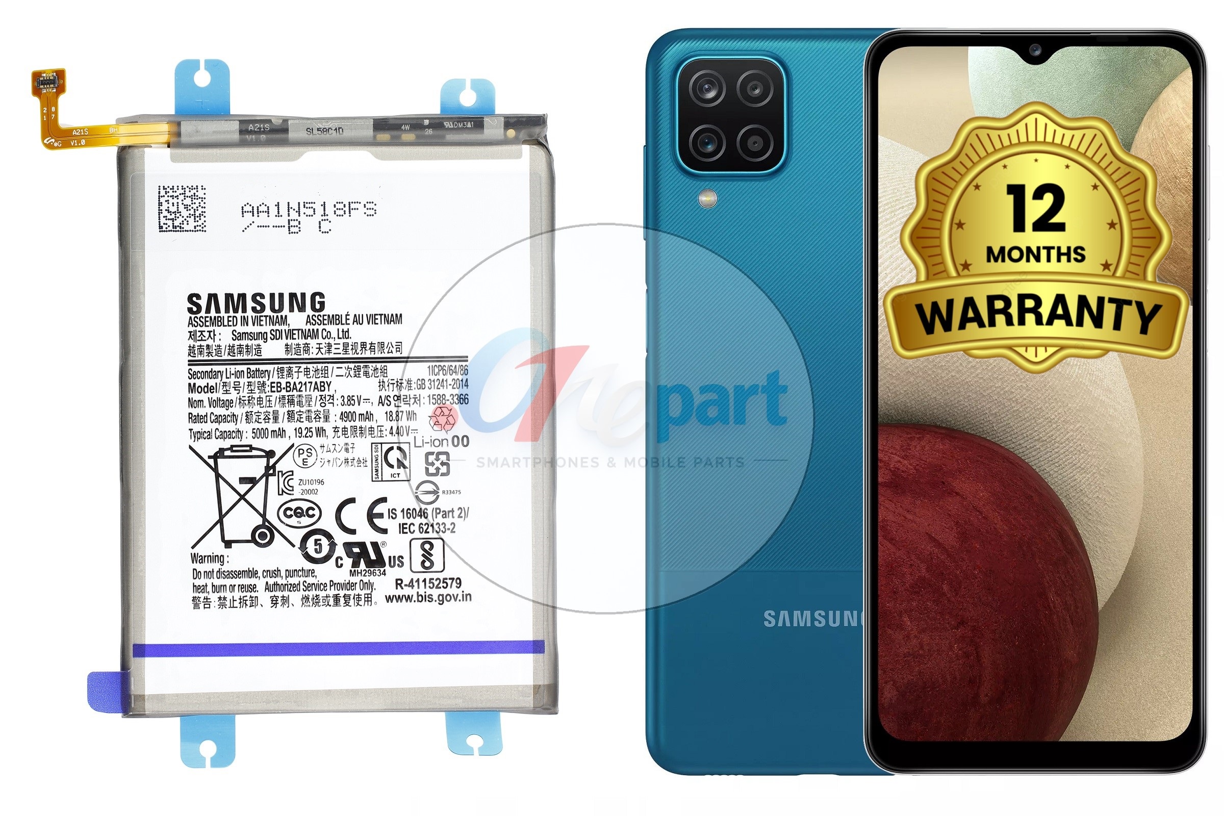 باتری سامسونگ Samsung A12 اورجینال گارانتی یکساله (حتی بادکردگی) خرید از دات وان پارت